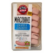 Сосиски Алан Масляные вареные высшего сорта 300г Image - 1