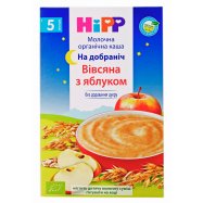 Каша молочная HiPP На добраніч Овсяная с яблоком с 5мес 250г Image - 1
