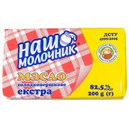 Масло Наш Молочник Экстра сладкосливочное 82.5% 180г Image - 1