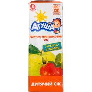 Сок Агуша яблочно-шиповниковый детский с 5-ти мес 0,2л тетра Image - 1