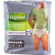 Впитывающее нижнее белье Depend трусы-подгуз взрос муж L 9шт Image - 3