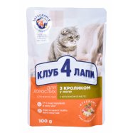 Корм д/котов Club 4 Paws Премиум с кроликом в желе конс 100г Image - 1