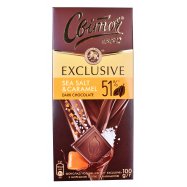 Шоколад Світоч Exclusive чёрный с морск солью/карамелью 100г Image - 1