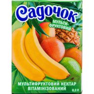Нектар Садочок Мультифруктовый витаминизированный 0,2л Image - 1