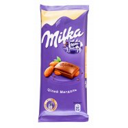 Шоколад Milka молочный с целым миндалем 90г Image - 1