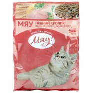 Корм для взрослых котов Мяу! с кроликом сухой 400г Image - 1