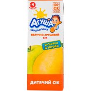 Сок Агуша яблочно-грушевый детский с 4-х месяцев 0,2л тетра Image - 1