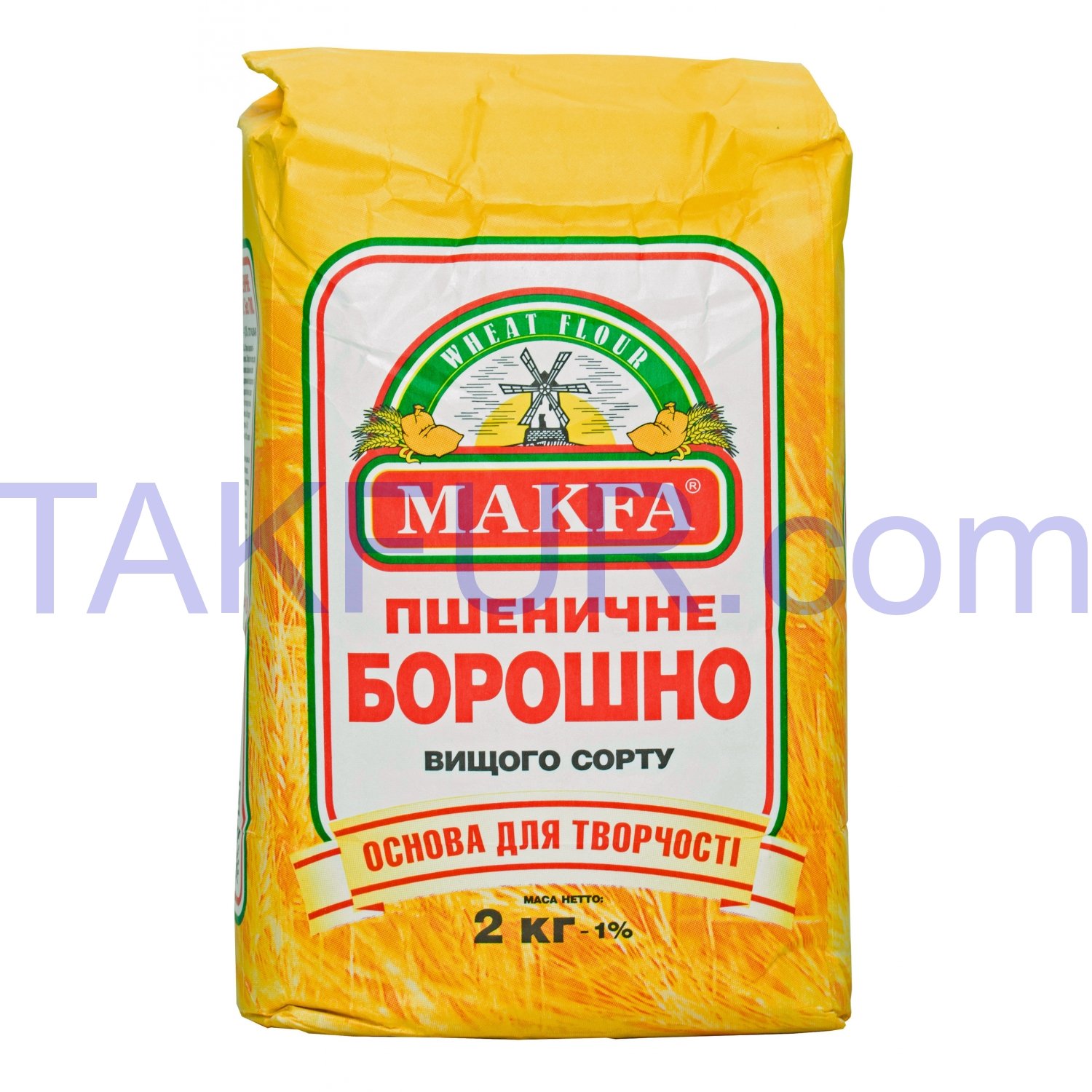 Мука Makfa Пшеничная высшего сорта 2кг купить онлайн с доставкой в офис ...
