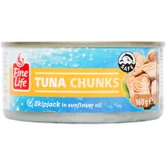 Тунец Fine Life полосатый кусочками в масле 160г Image - 1