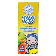 Сок Чудо-Чадо Яблоко-персик с мякотью 0,2л Image - 1