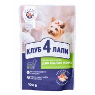 Корм д/собак малых пород Club 4 Paws Прем с куриц конс 100г Image - 1