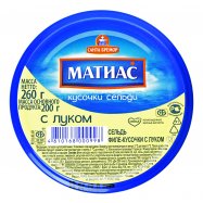 Сельдь Матиас ХХL филе-кусочки с луком в масле 260г Image - 6