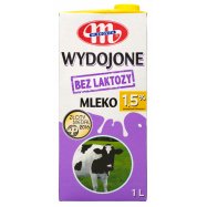 Молоко Mlekovita коровье питьевое без лактозы 1,5% 1л Image - 1