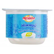Крем творожный President Нежный 0,2% 100г Image - 1