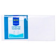 Салфетки Metro Professional бумажные двухсл 24х24см 200шт Image - 1