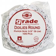 Салфетки Grade ажурные круглые 9см 100шт Image - 1