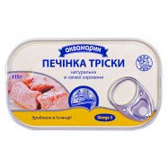Консервы рыбные Аквамарин Печень трески натуральная 115г Image - 1