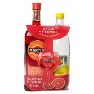 Набор Вермут Martini Fiero красный 14,9% 750мл+Schweppes 1л Image - 1
