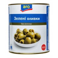 Оливки Aro зеленые без косточки 2800г Image - 1