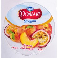 Йогурт Дольче Персик-маракуйя 3.2% 280г Image - 5