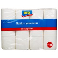 Бумага туалетная Aro белая двухслойная 24шт Image - 1